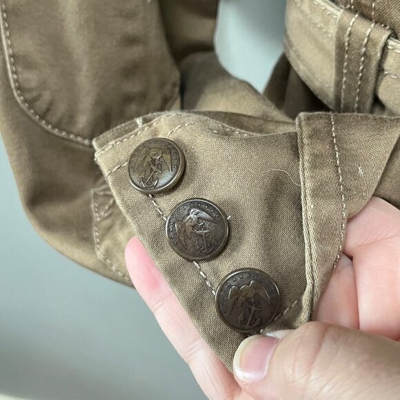 J. Crew Brown‎ Belted Utility / Military Jacket- Size S - Picture 3 of 7